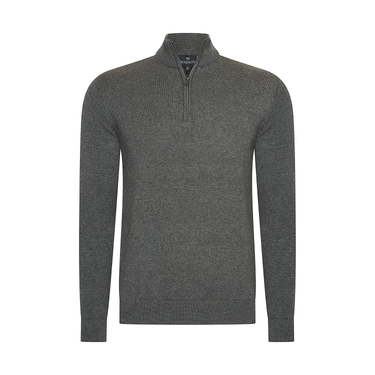 THE BELFORT HALF-ZIP - DOVE GREY
