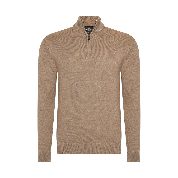 THE BELFORT HALF-ZIP - ESPRESSO LUXE