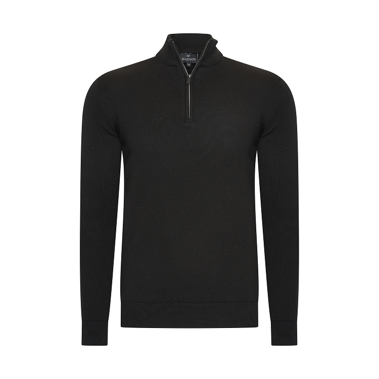 THE BELFORT HALF-ZIP - ONYX BLACK