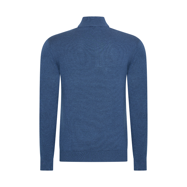 THE BELFORT HALF-ZIP - PURE INDIGO
