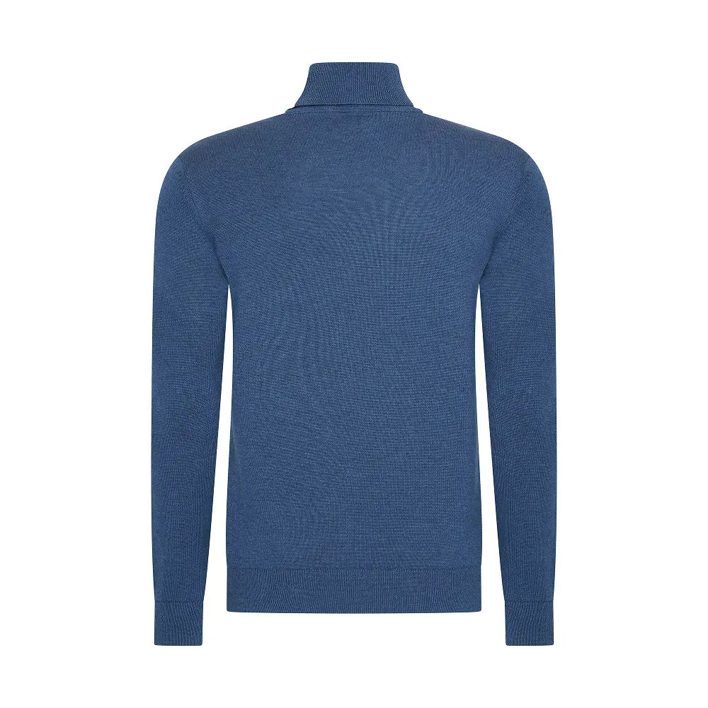THE BELFORT TURTLENECK - PURE INDIGO