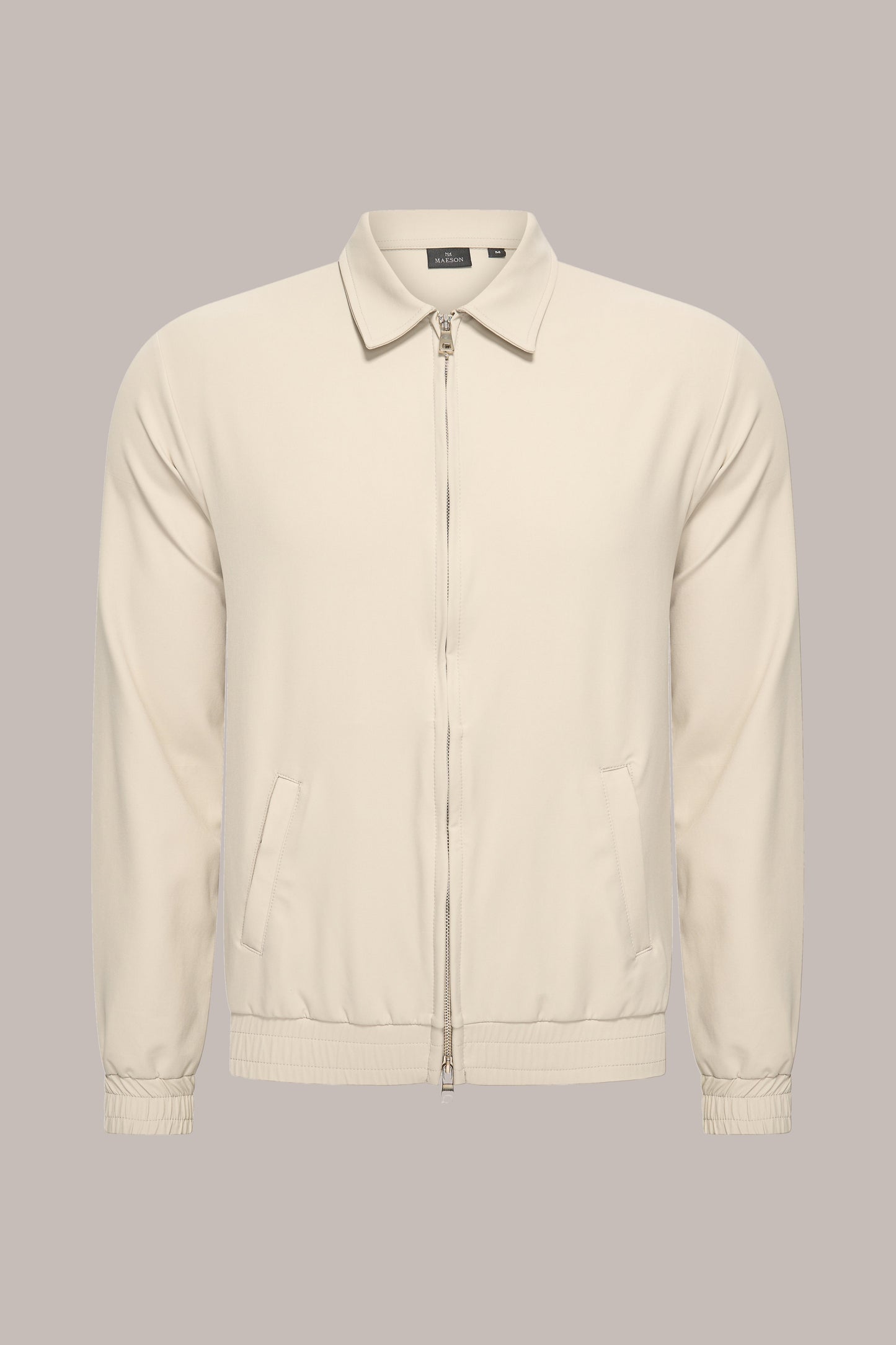 MAESON Tech Stretch Vest Silk Beige — vooraanzicht