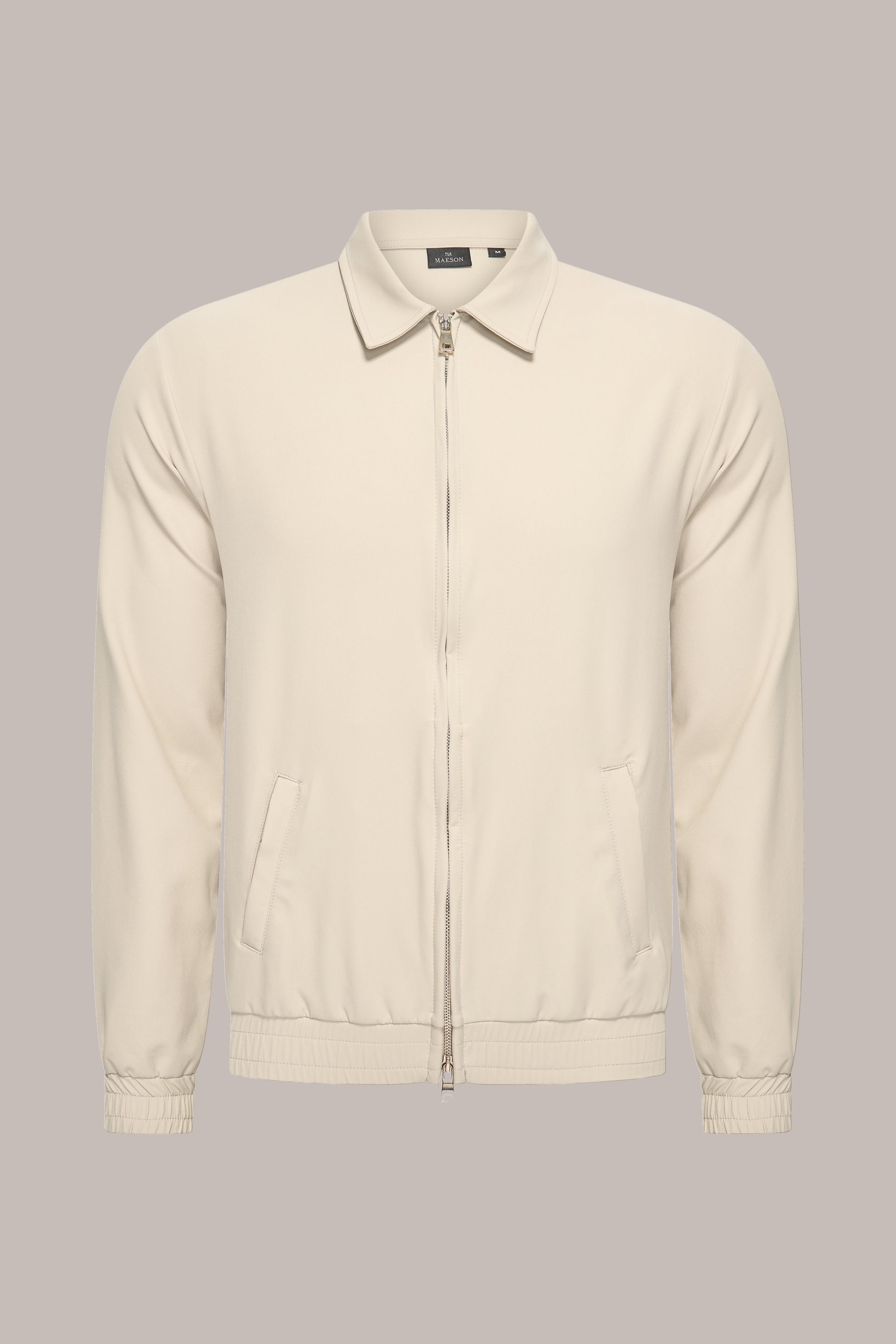 MAESON Tech Stretch Vest Silk Beige — vooraanzicht