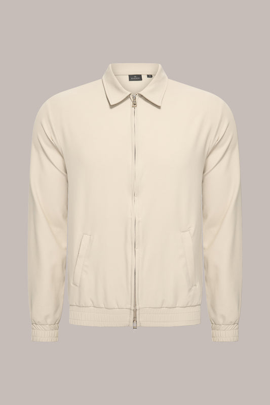 MAESON Tech Stretch Vest Silk Beige — vooraanzicht