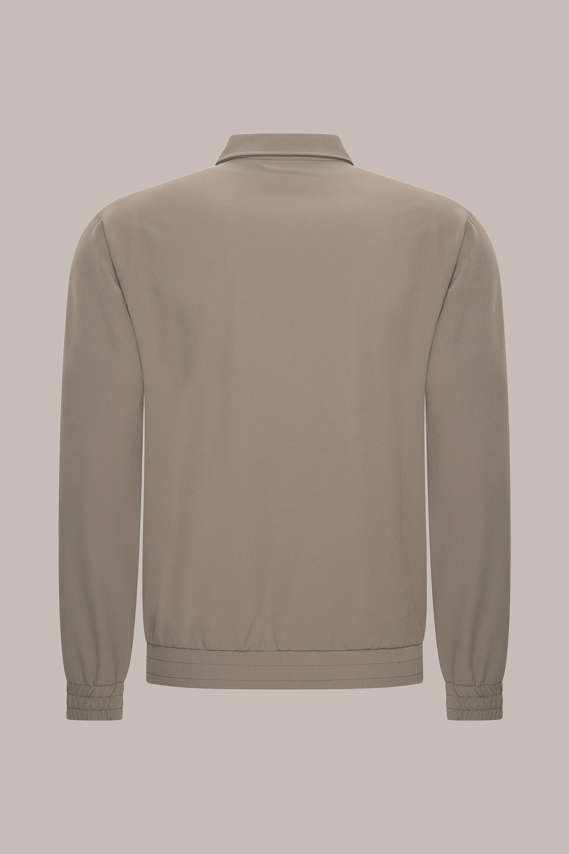 MAESON Tech Stretch Vest Soft Taupe — achteraanzicht