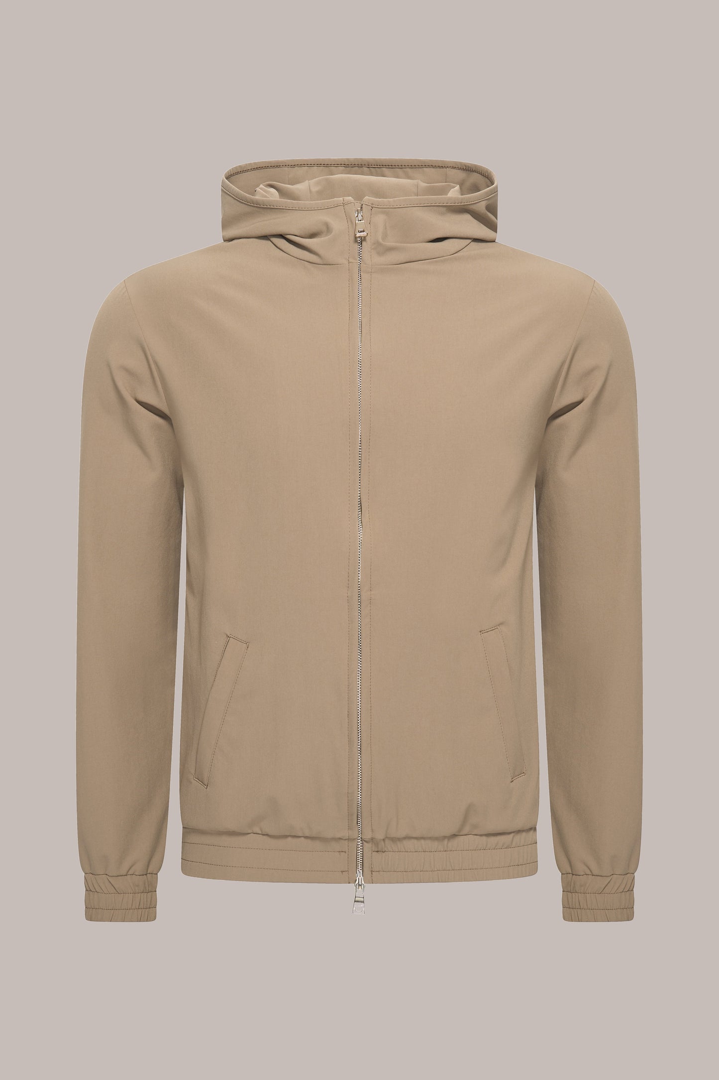 MAESON Hooded Tech Stretch Vest Bronzed Camel — vooraanzicht