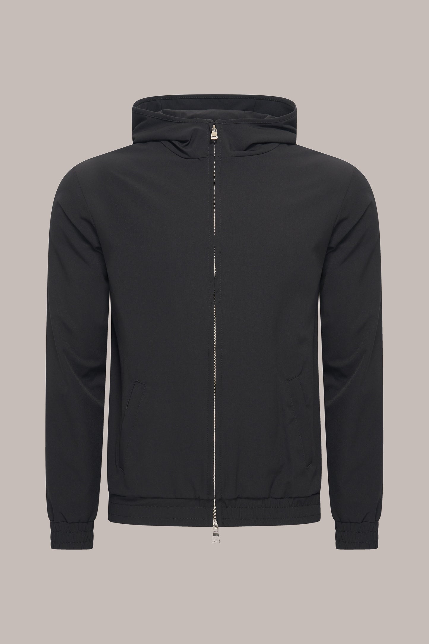 MAESON Hooded Tech Stretch Vest Midnight Black — vooraanzicht