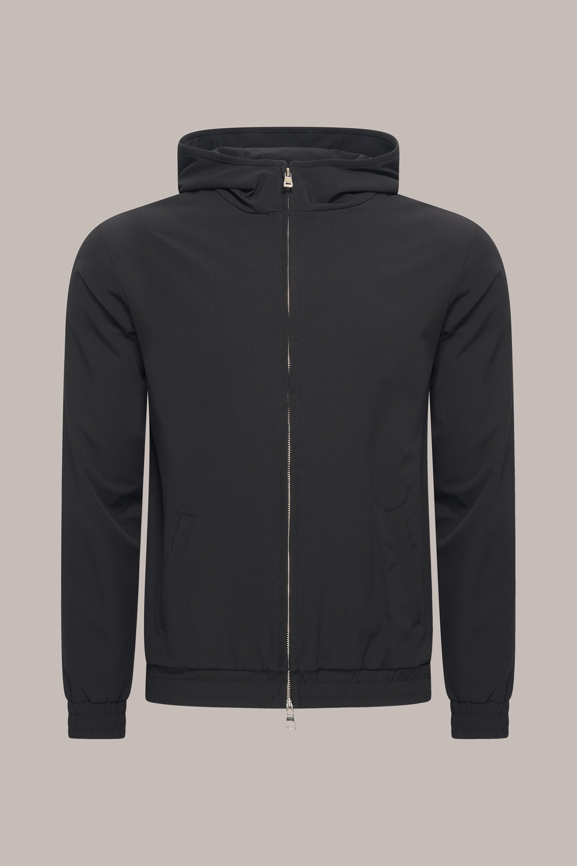 MAESON Hooded Tech Stretch Vest Midnight Black — vooraanzicht