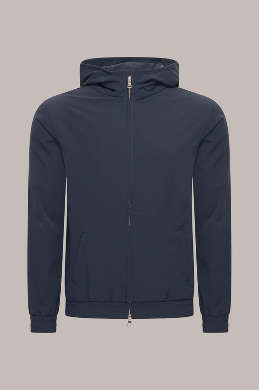 MAESON Hooded Tech Stretch Vest Royal Navy — vooraanzicht