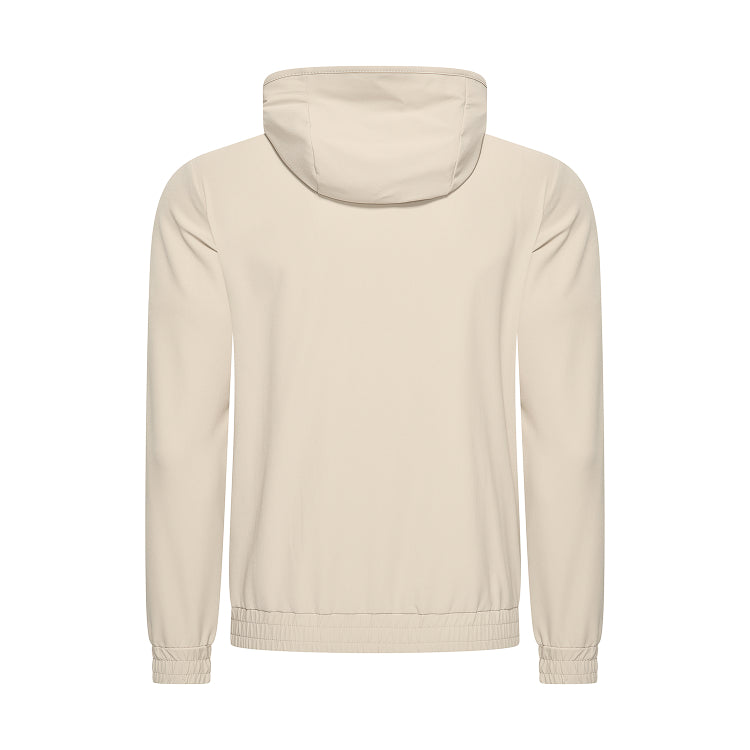 HOODED TECH STRETCH VEST - SILK BEIGE