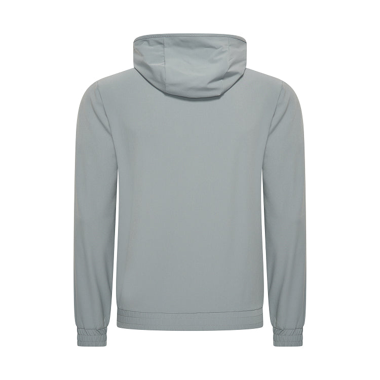 HOODED TECH STRETCH VEST - STORM GREY