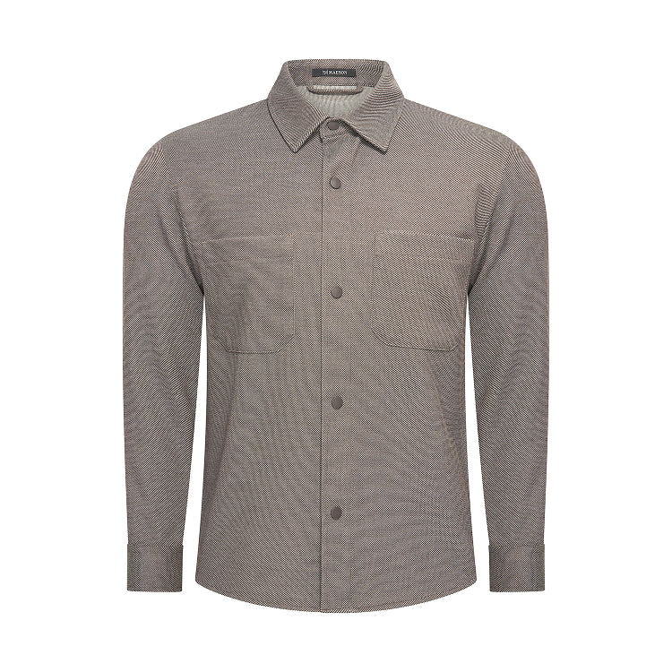 KNITTED OVERSHIRT - MOCHA BROWN
