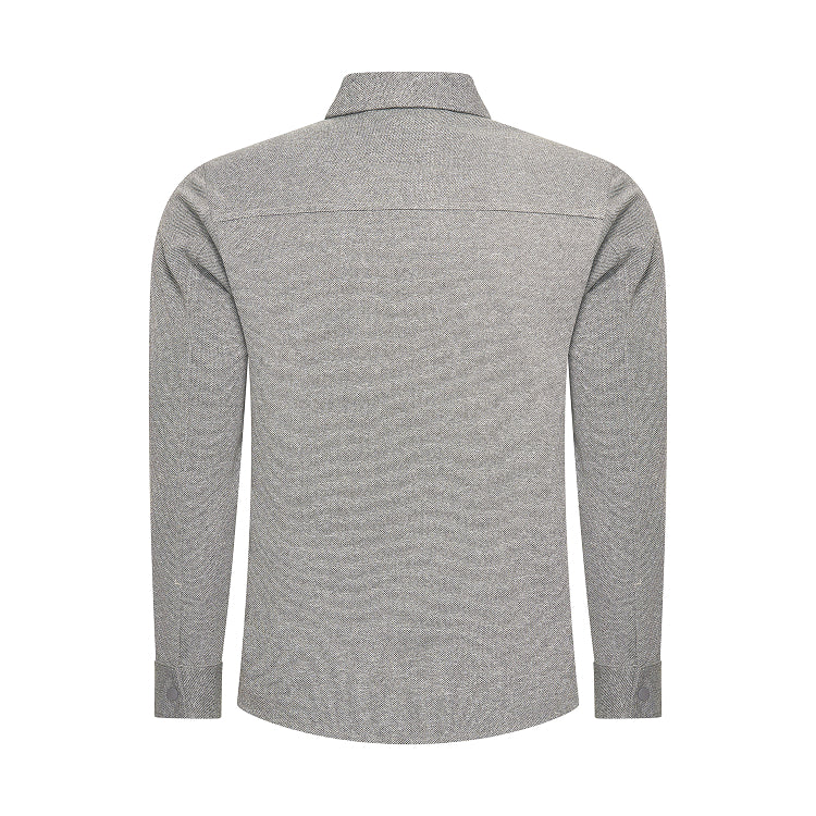 KNITTED OVERSHIRT - STERLING GREY