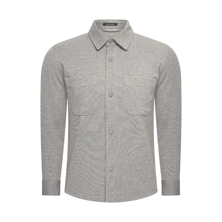 KNITTED OVERSHIRT - STERLING GREY