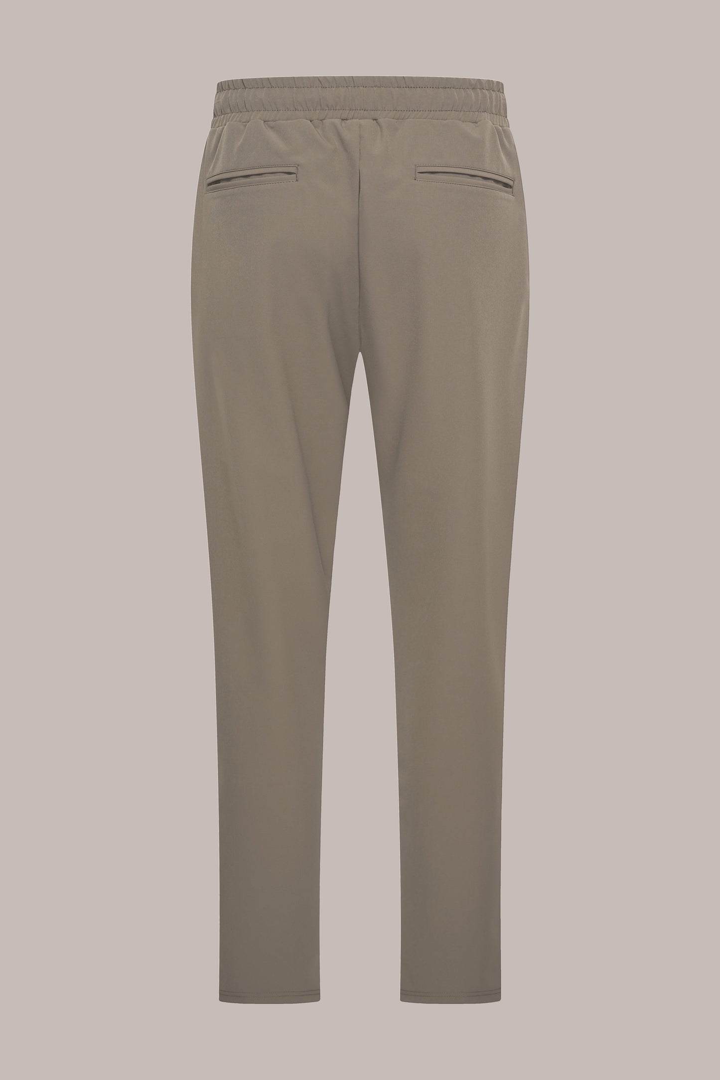 MAESON Tech Stretch Pants Soft Taupe — achteraanzicht