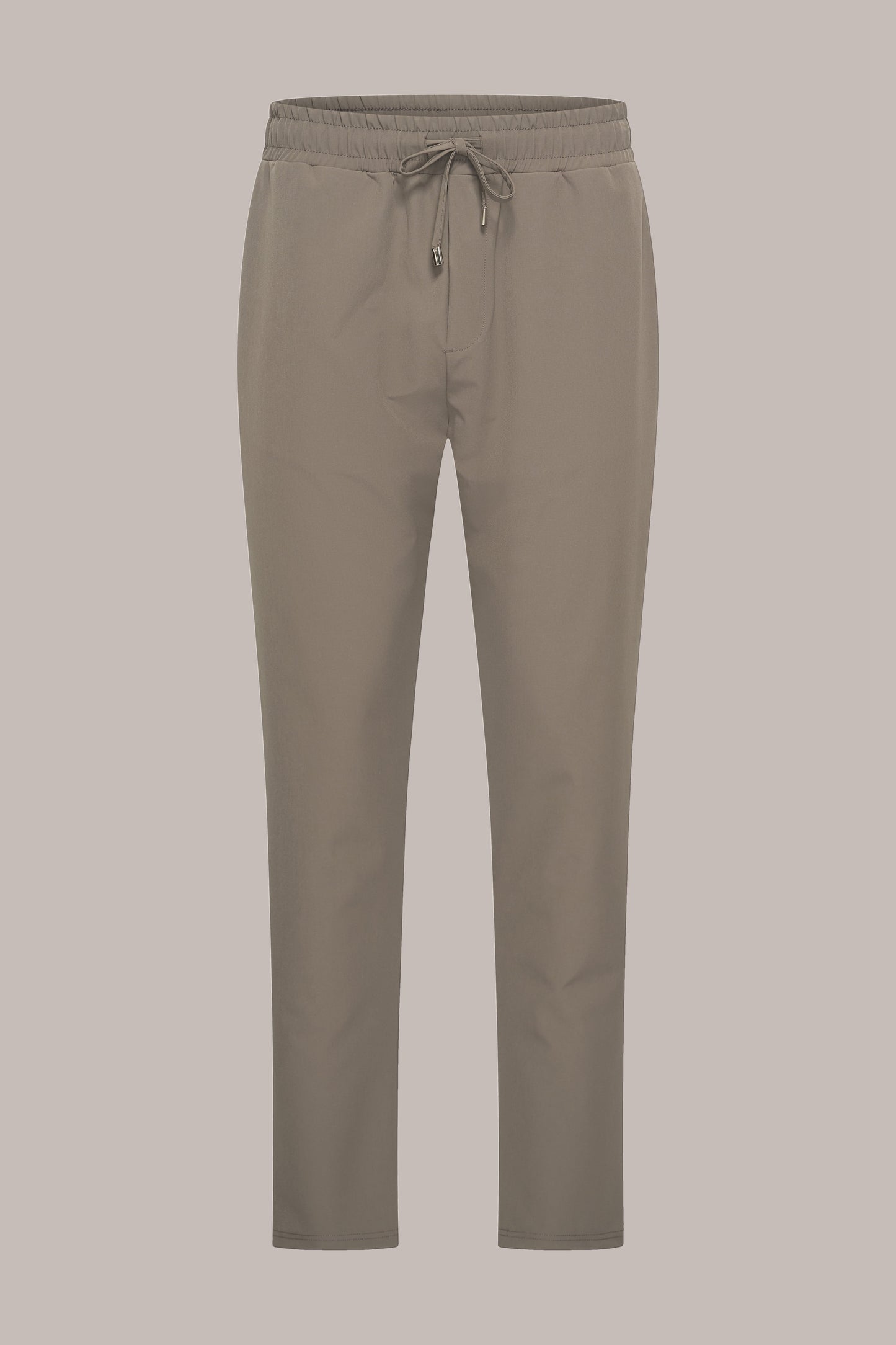 MAESON Tech Stretch Pants Soft Taupe — vooraanzicht