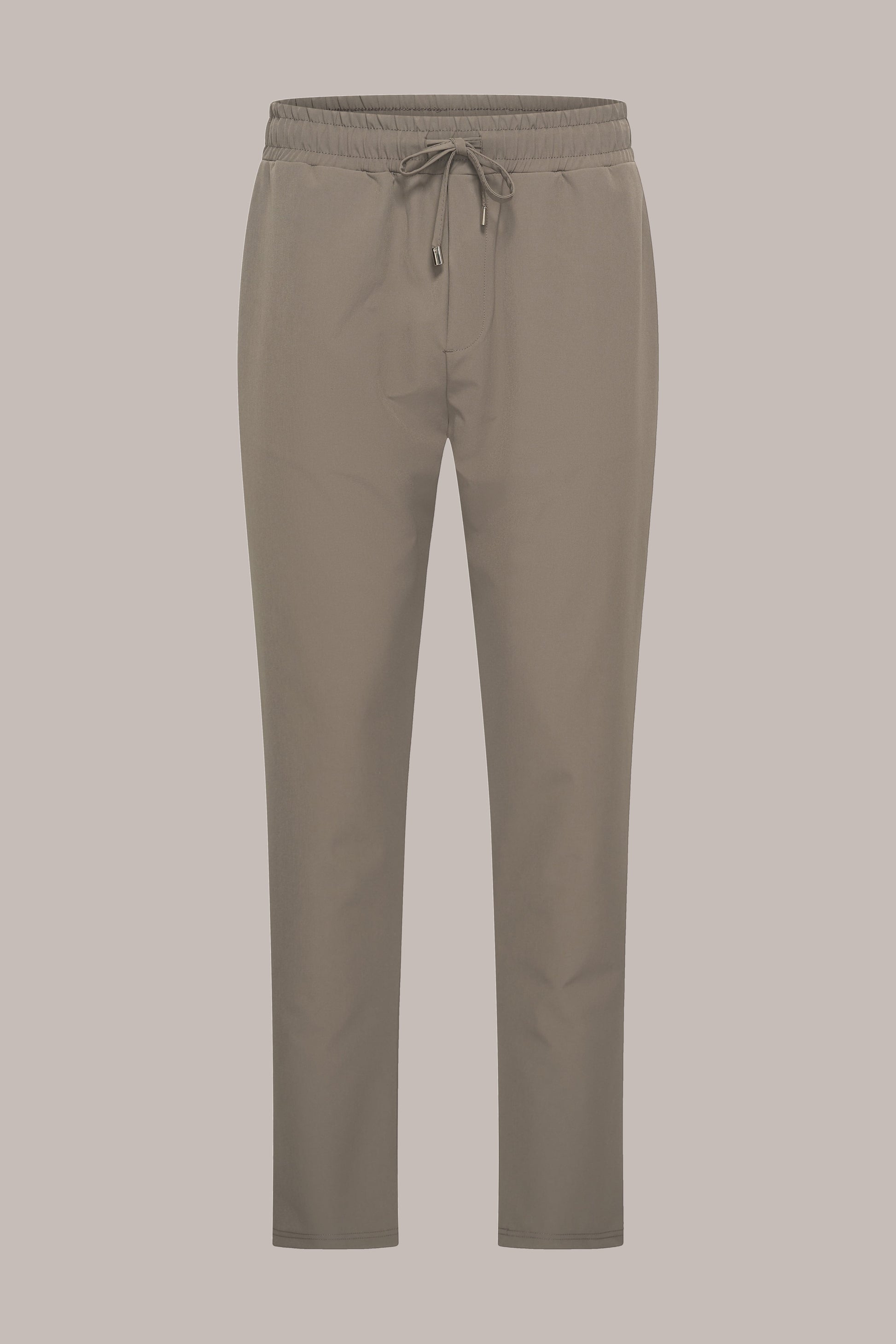 MAESON Tech Stretch Pants Soft Taupe — vooraanzicht