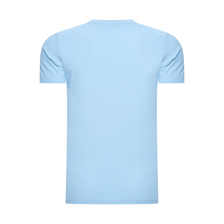 T-SHIRT SILKTOUCH PIQUE - AZURE BLUE