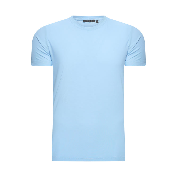 T-SHIRT SILKTOUCH PIQUE - AZURE BLUE