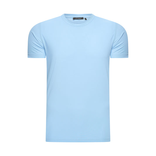 T-SHIRT SILKTOUCH PIQUE - AZURE BLUE