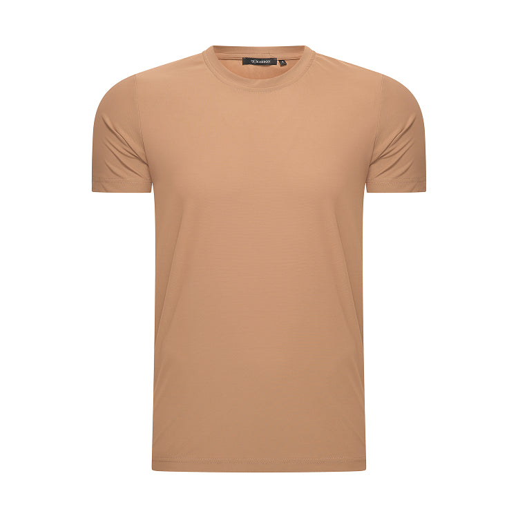 T-SHIRT SILKTOUCH PIQUE - MOCHA SAND