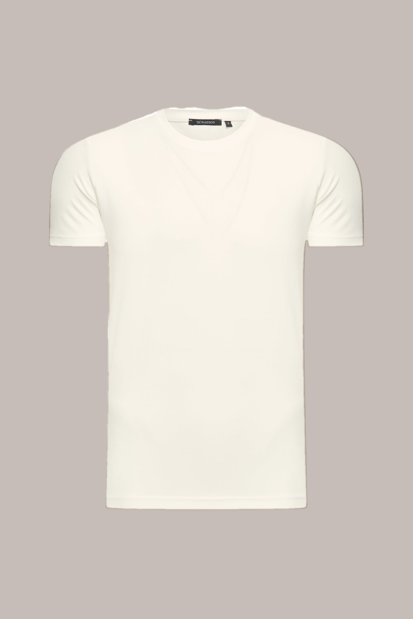 MAESON T-Shirt Modal Essence Silk White — vooraanzicht