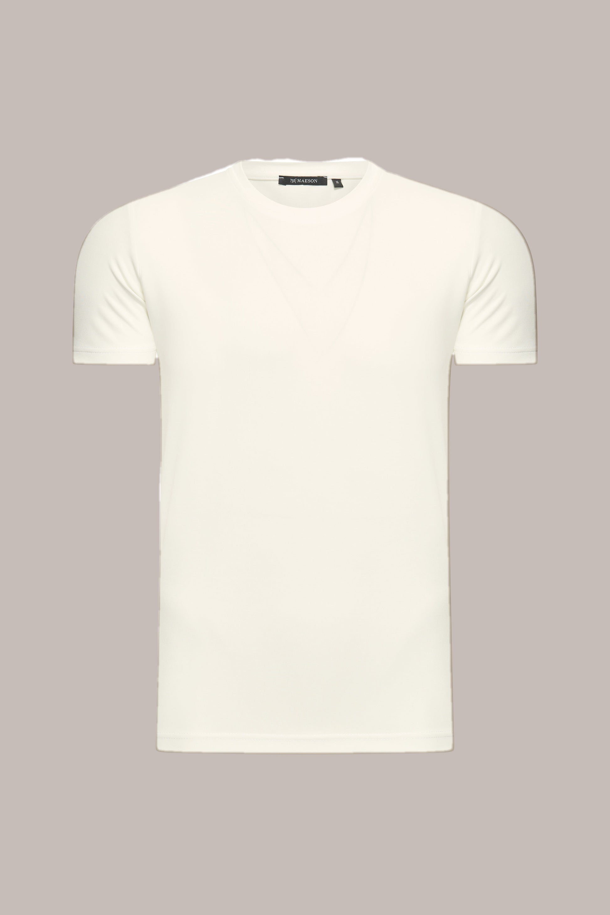 MAESON T-Shirt Modal Essence Silk White — vooraanzicht