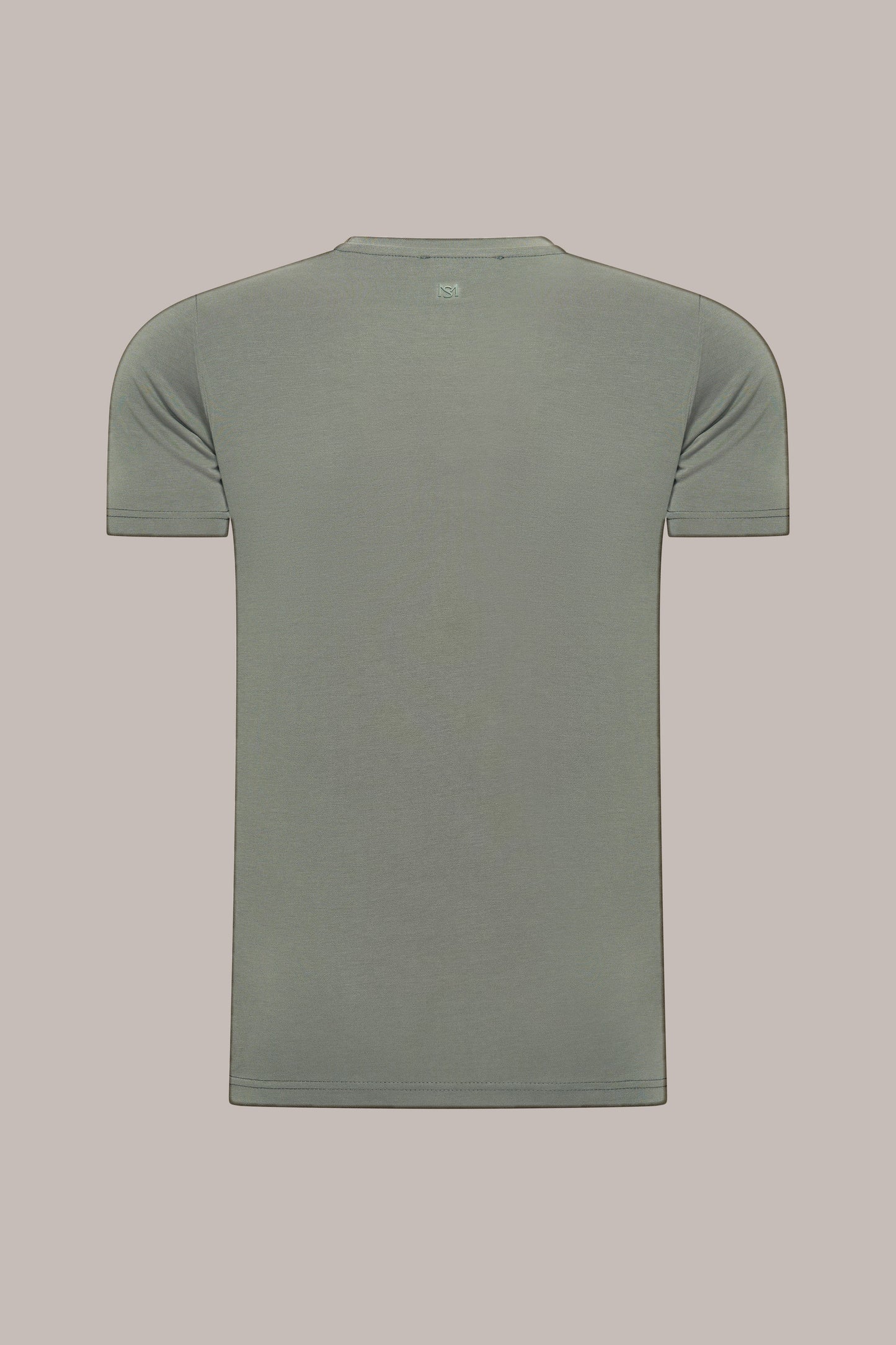 MAESON T-Shirt Modal Essence Frosted Olive — achteraanzicht