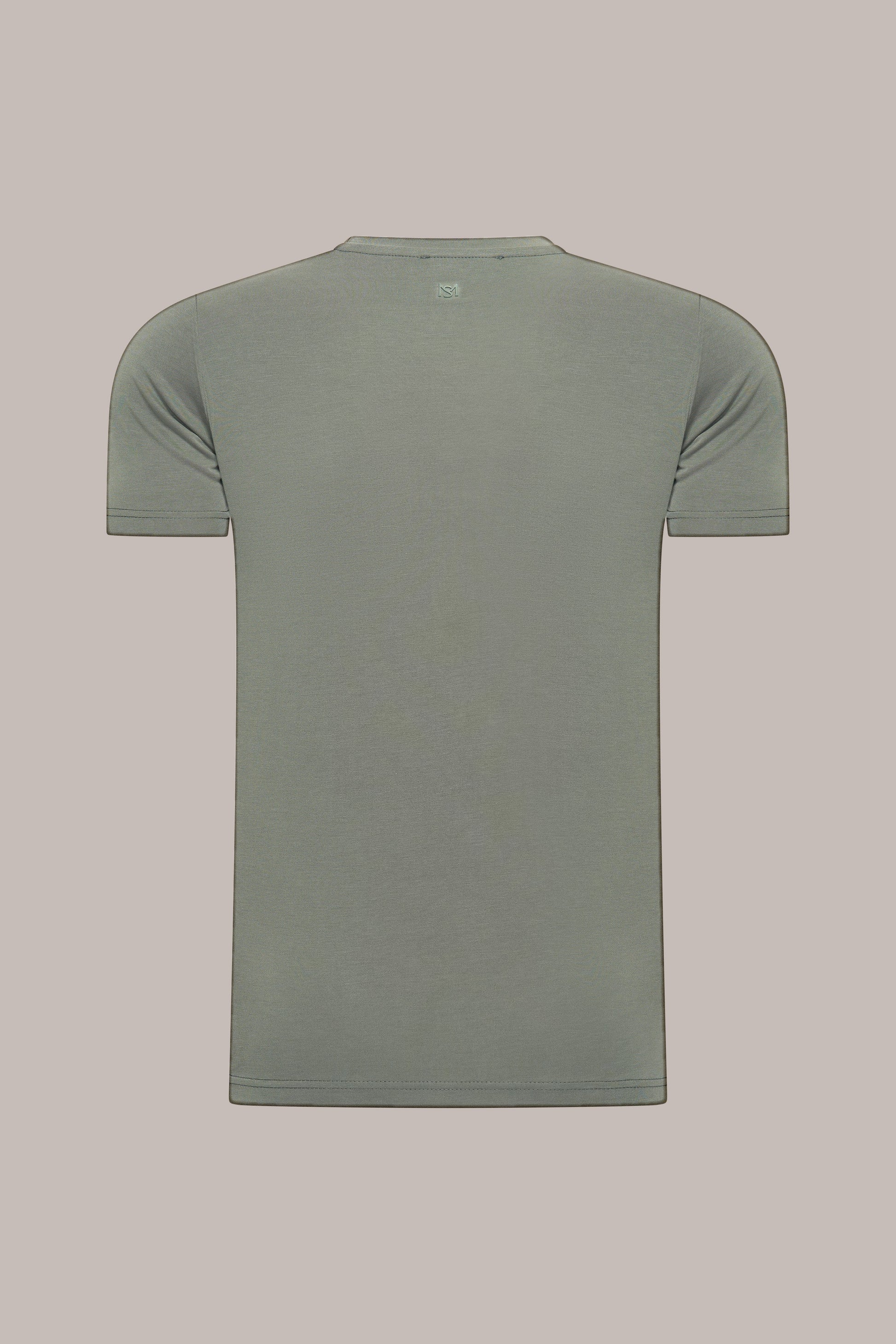 MAESON T-Shirt Modal Essence Frosted Olive — achteraanzicht