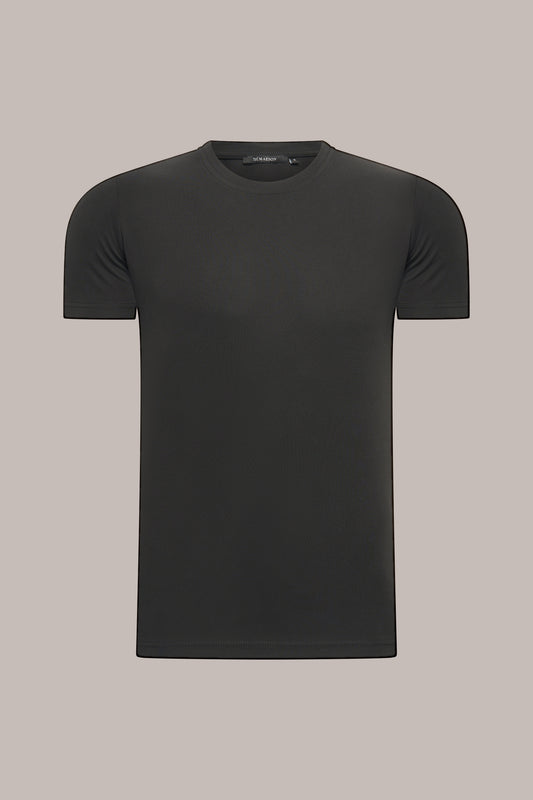 MAESON T-Shirt Modal Essence Onyx Black — vooraanzicht