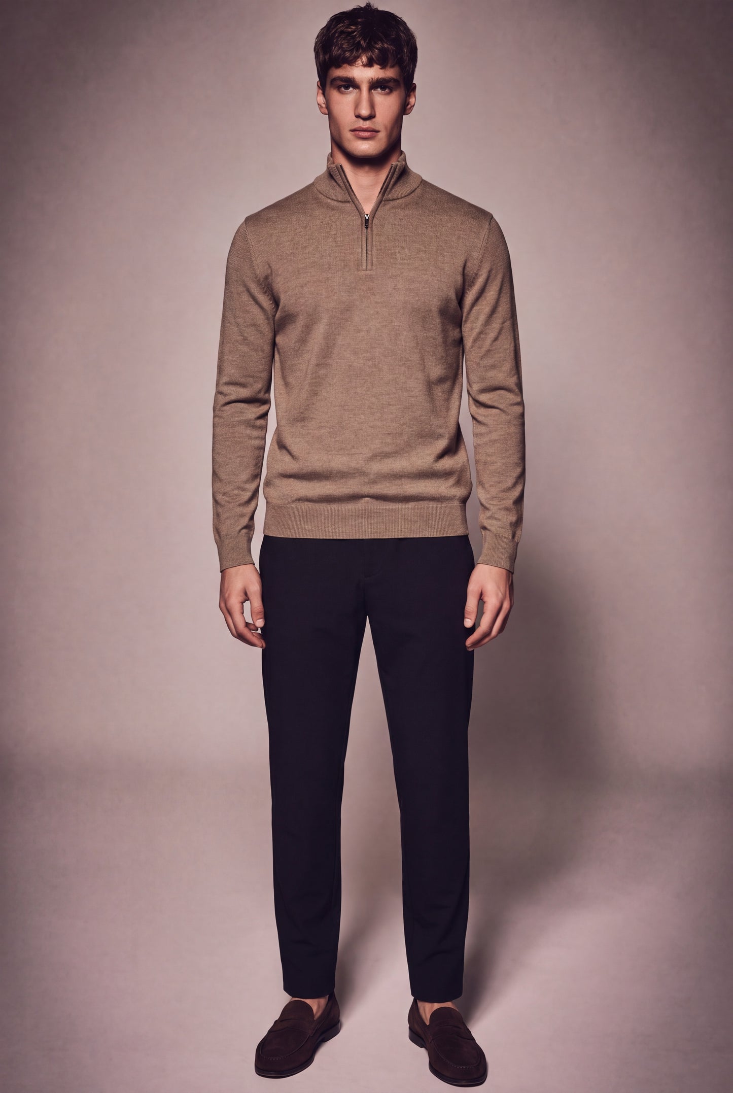MAESON The Belfort Half-Zip Espresso Luxe — model, foto 1