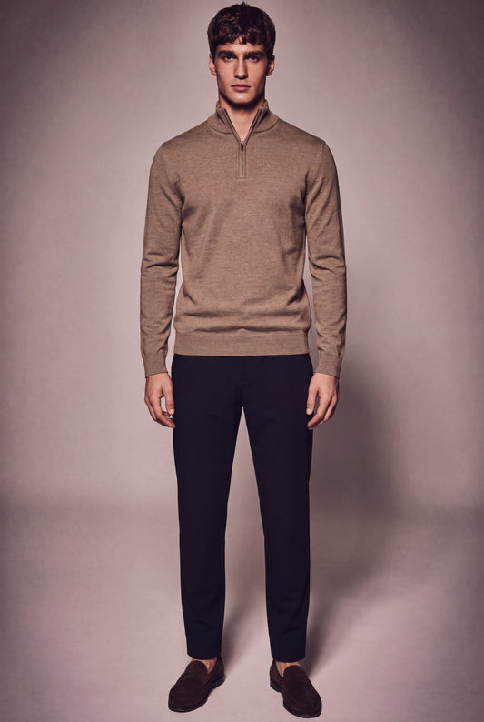MAESON The Belfort Half-Zip Espresso Luxe — model, foto 1