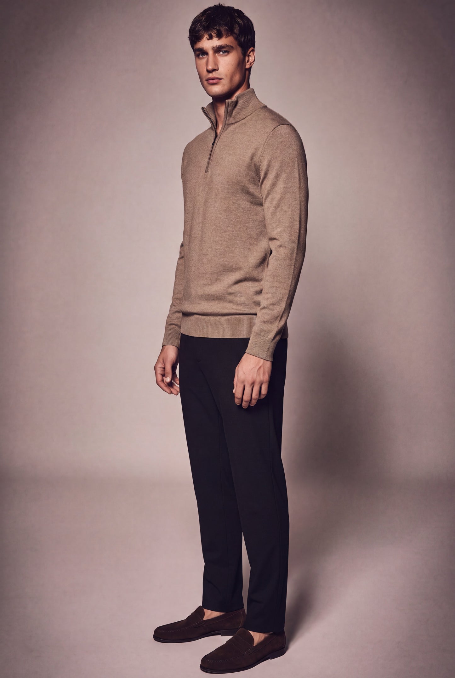 MAESON The Belfort Half-Zip Espresso Luxe — model, foto 2