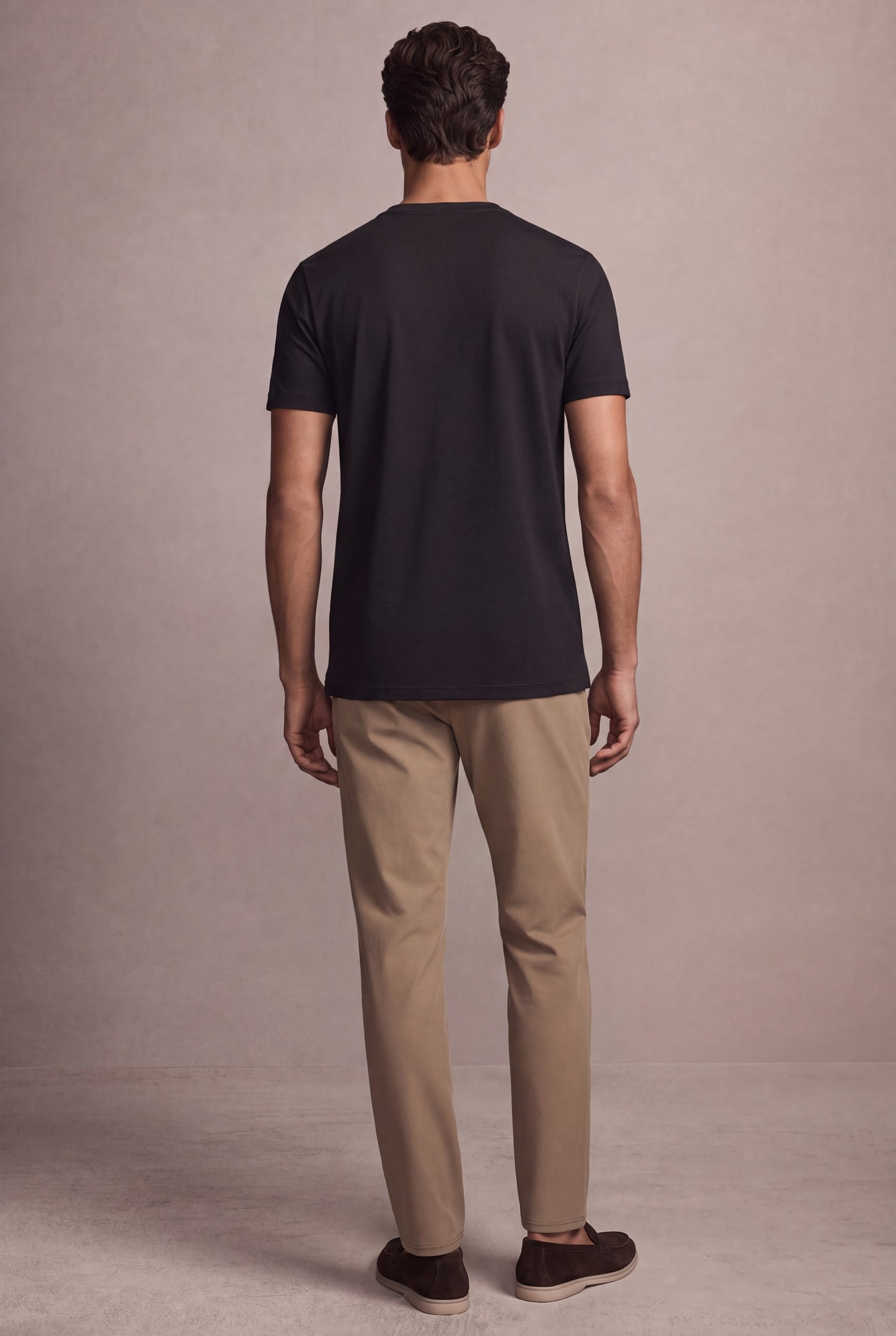 MAESON T-Shirt Silktouch Pique Onyx Black — model, foto 4