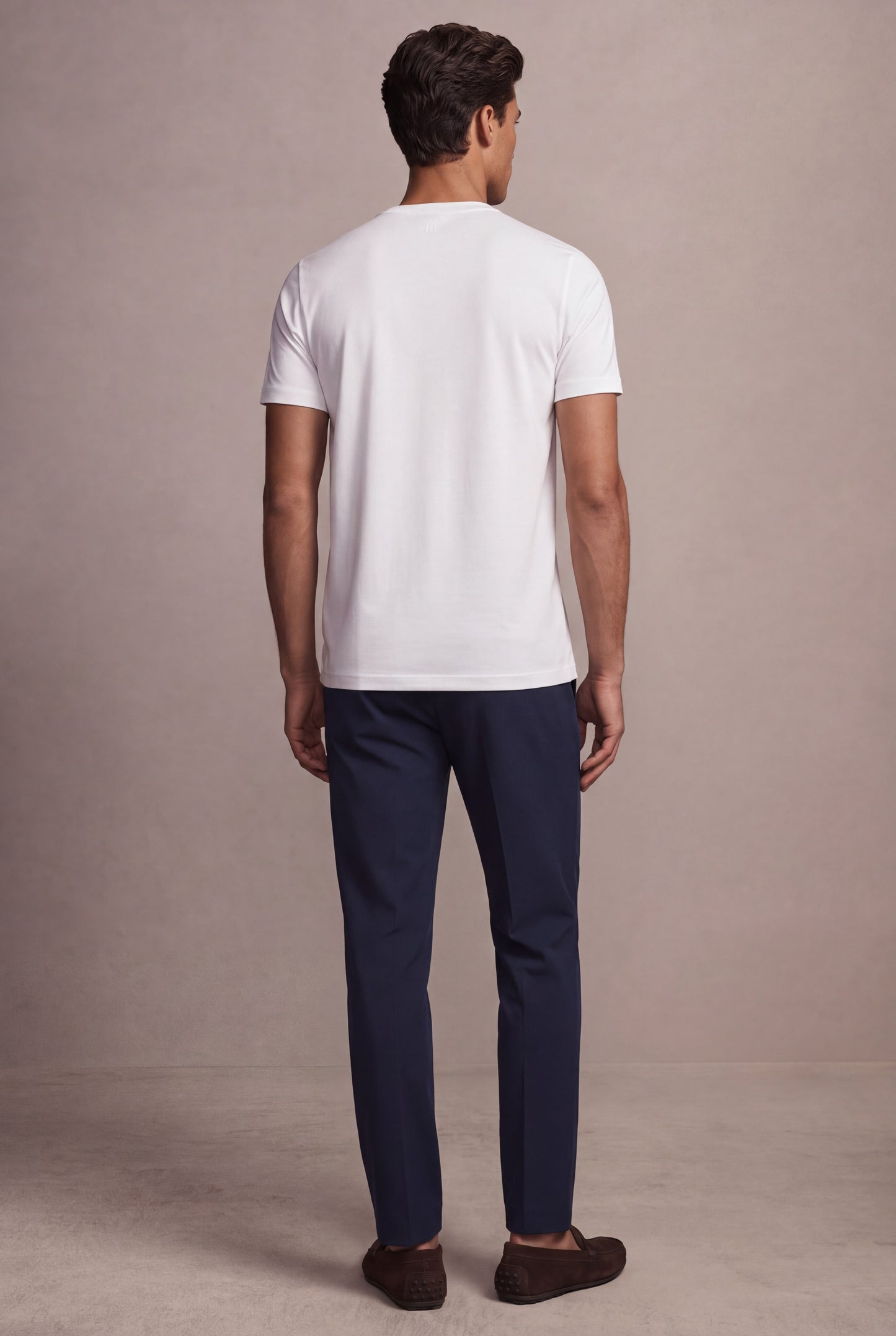MAESON T-Shirt Silktouch Pique Silk White — model, foto 4