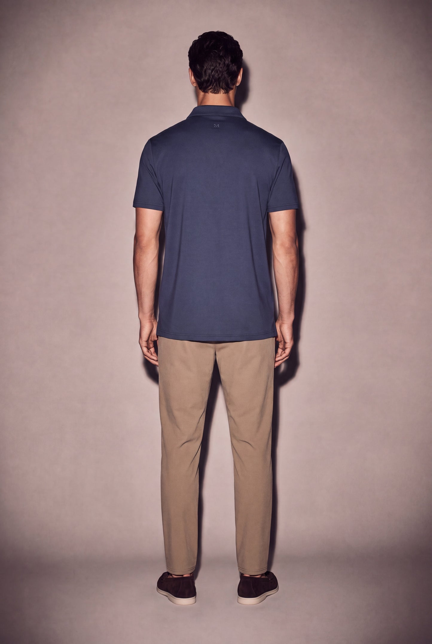 MAESON Polo Silktouch Pique Midnight Blue — model, foto 4