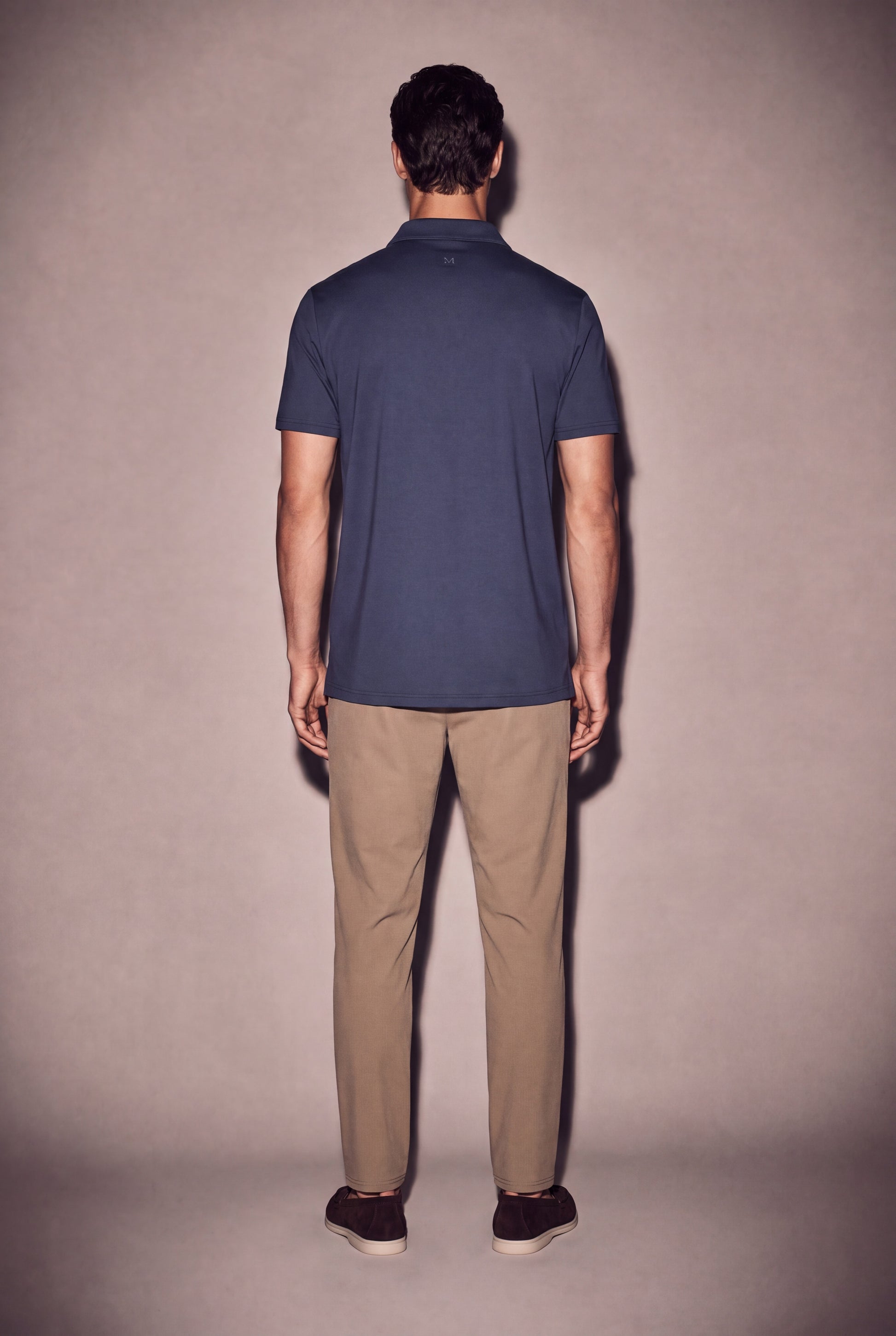 MAESON Polo Silktouch Pique Midnight Blue — model, foto 4