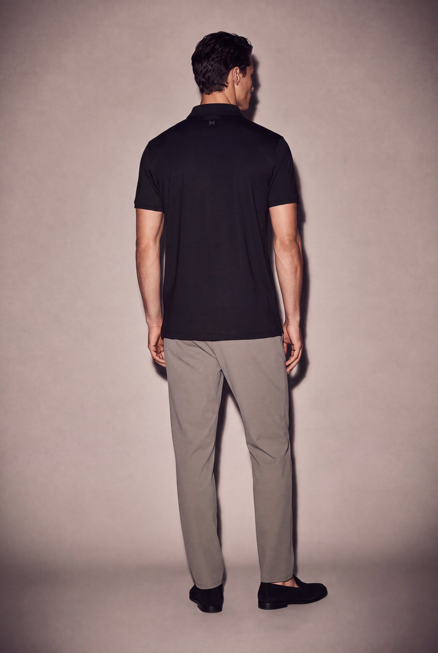MAESON Polo Silktouch Pique Onyx Black — model, foto 4