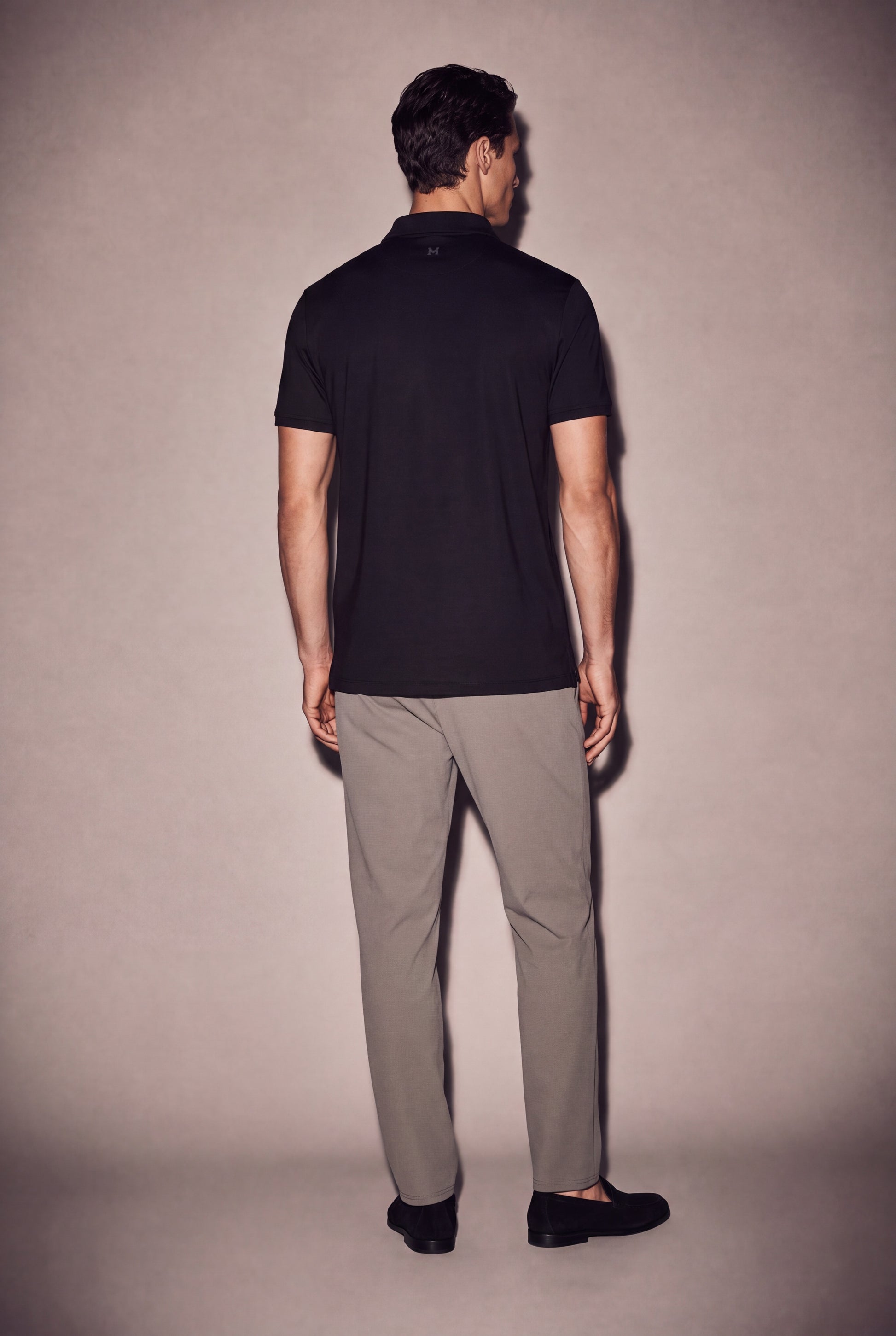 MAESON Polo Silktouch Pique Onyx Black — model, foto 4