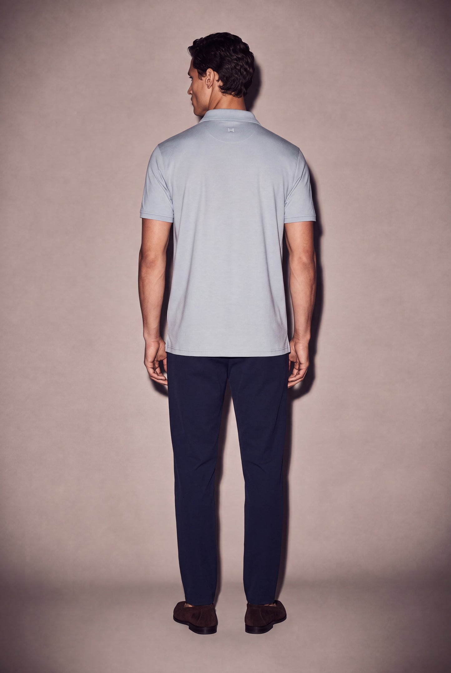 MAESON Polo Silktouch Pique Slate Grey — model, foto 4