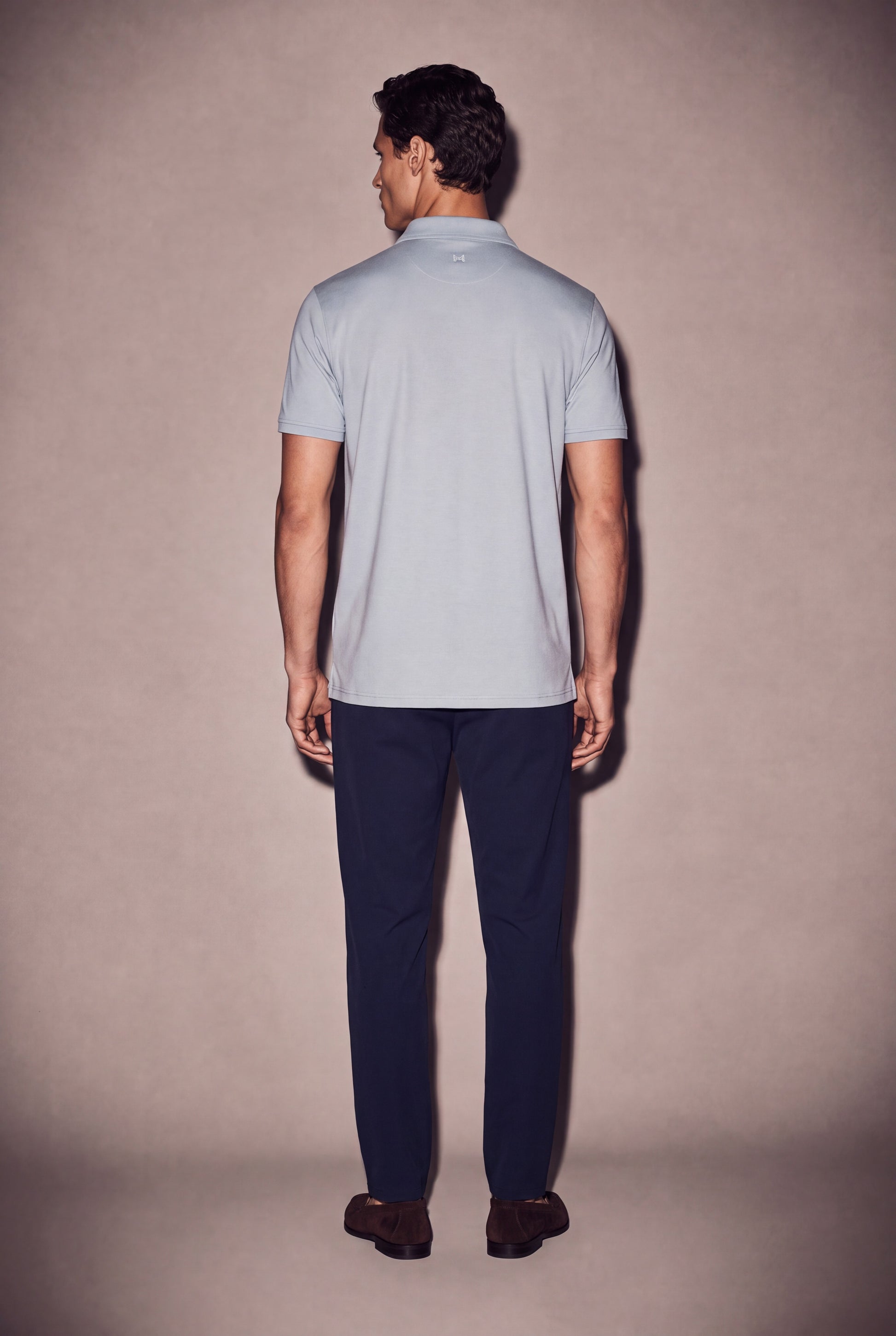 MAESON Polo Silktouch Pique Slate Grey — model, foto 4