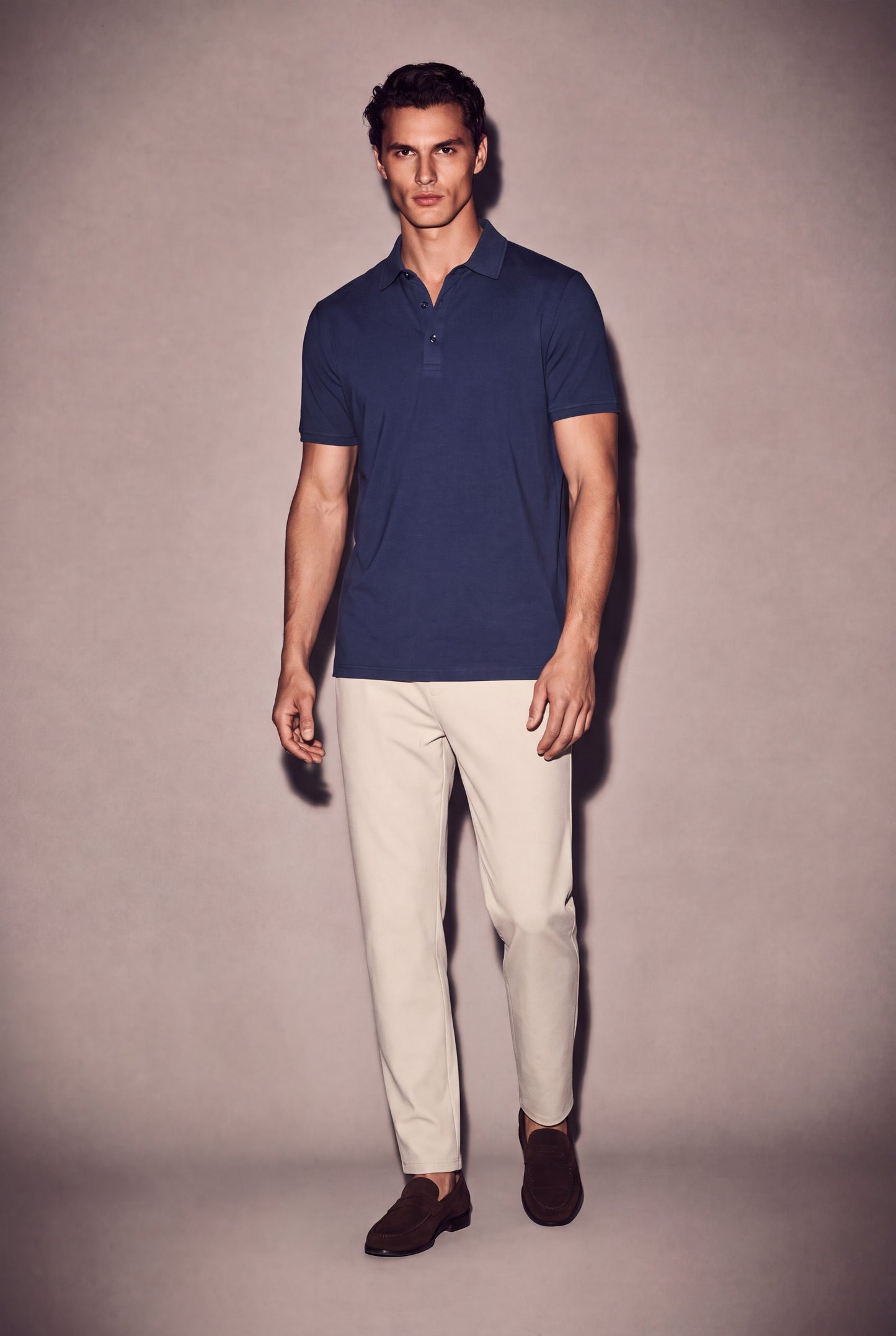 MAESON Polo Modal Essence Midnight Blue — model, foto 1