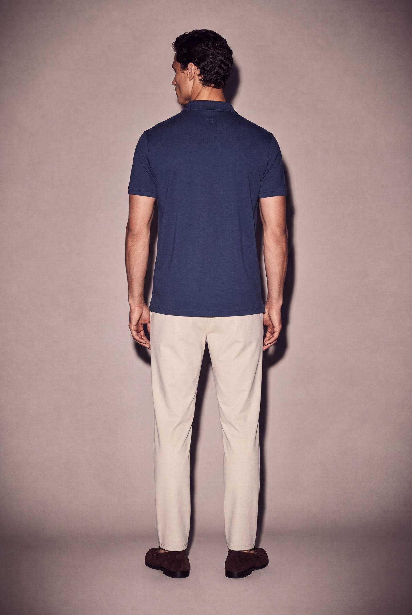 MAESON Polo Modal Essence Midnight Blue — model, foto 4