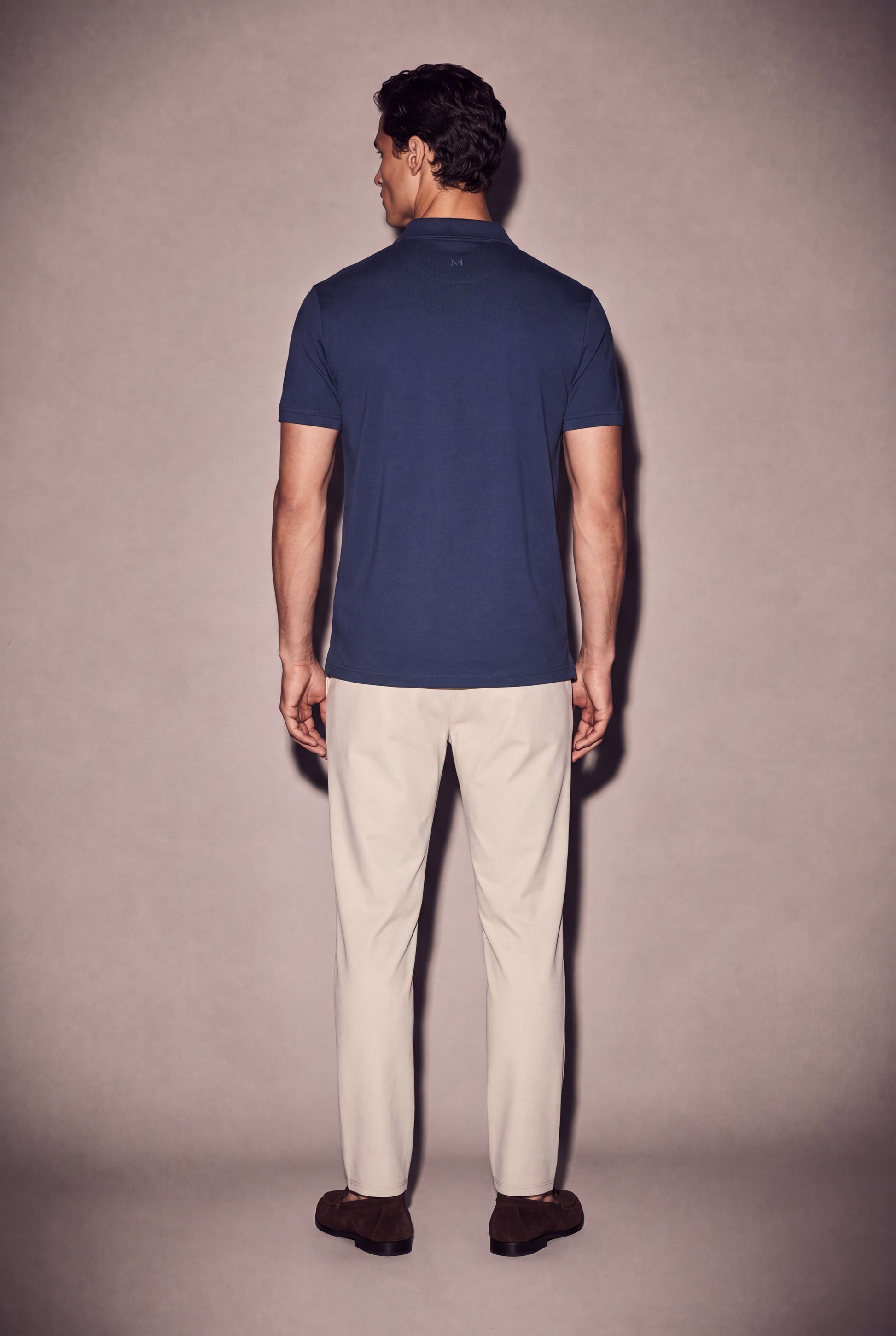 MAESON Polo Modal Essence Midnight Blue — model, foto 4