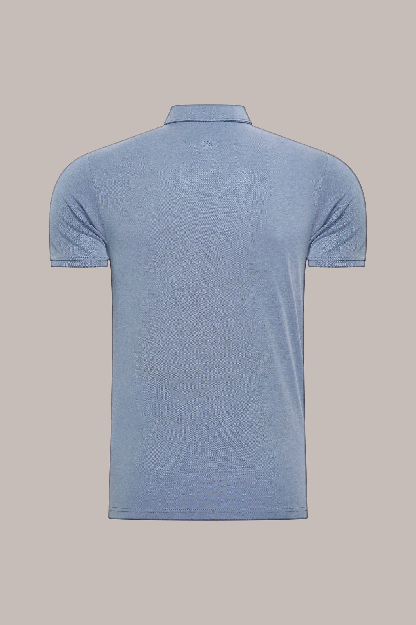 MAESON Polo Modal Essence Satin Blue — achteraanzicht