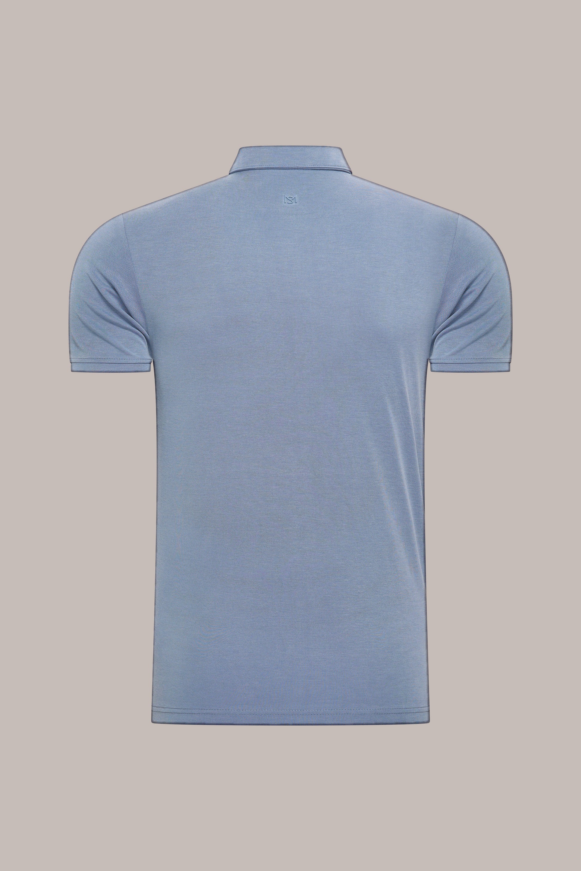 MAESON Polo Modal Essence Satin Blue — achteraanzicht