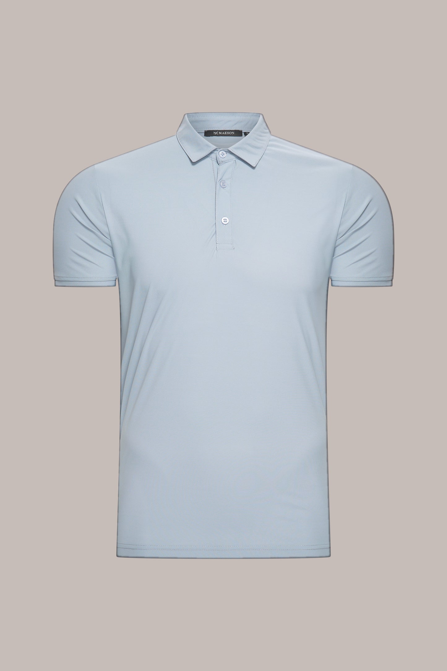 MAESON Polo Silktouch Pique Slate Grey — vooraanzicht