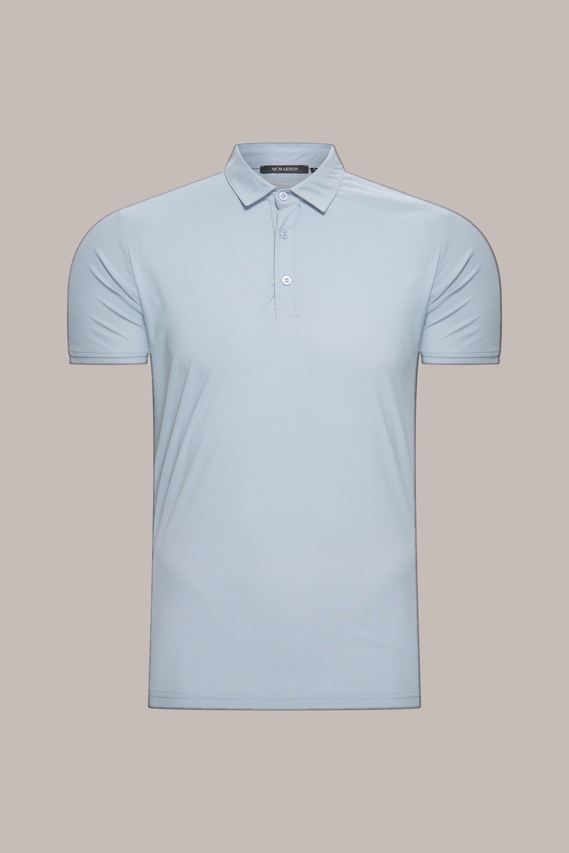 MAESON Polo Silktouch Pique Slate Grey — vooraanzicht