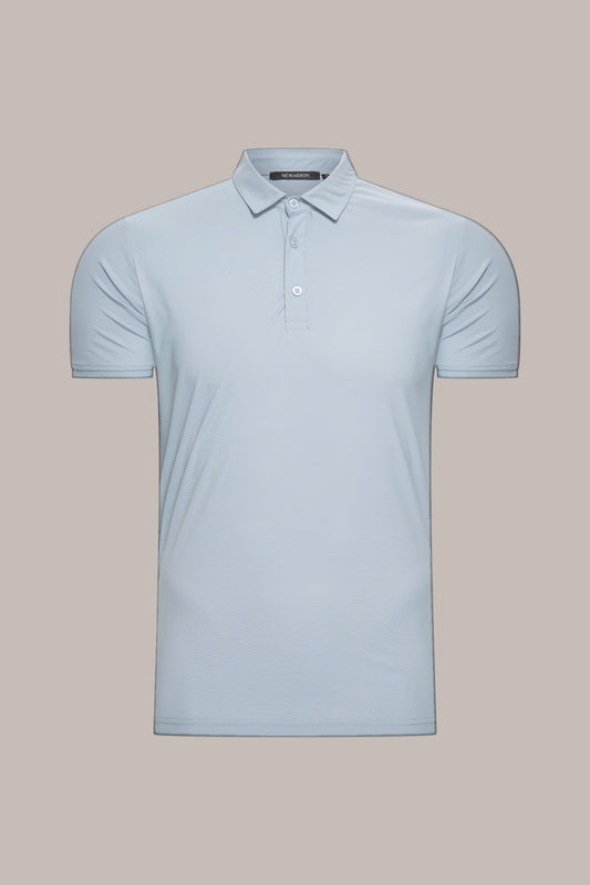 MAESON Polo Silktouch Pique Slate Grey — vooraanzicht
