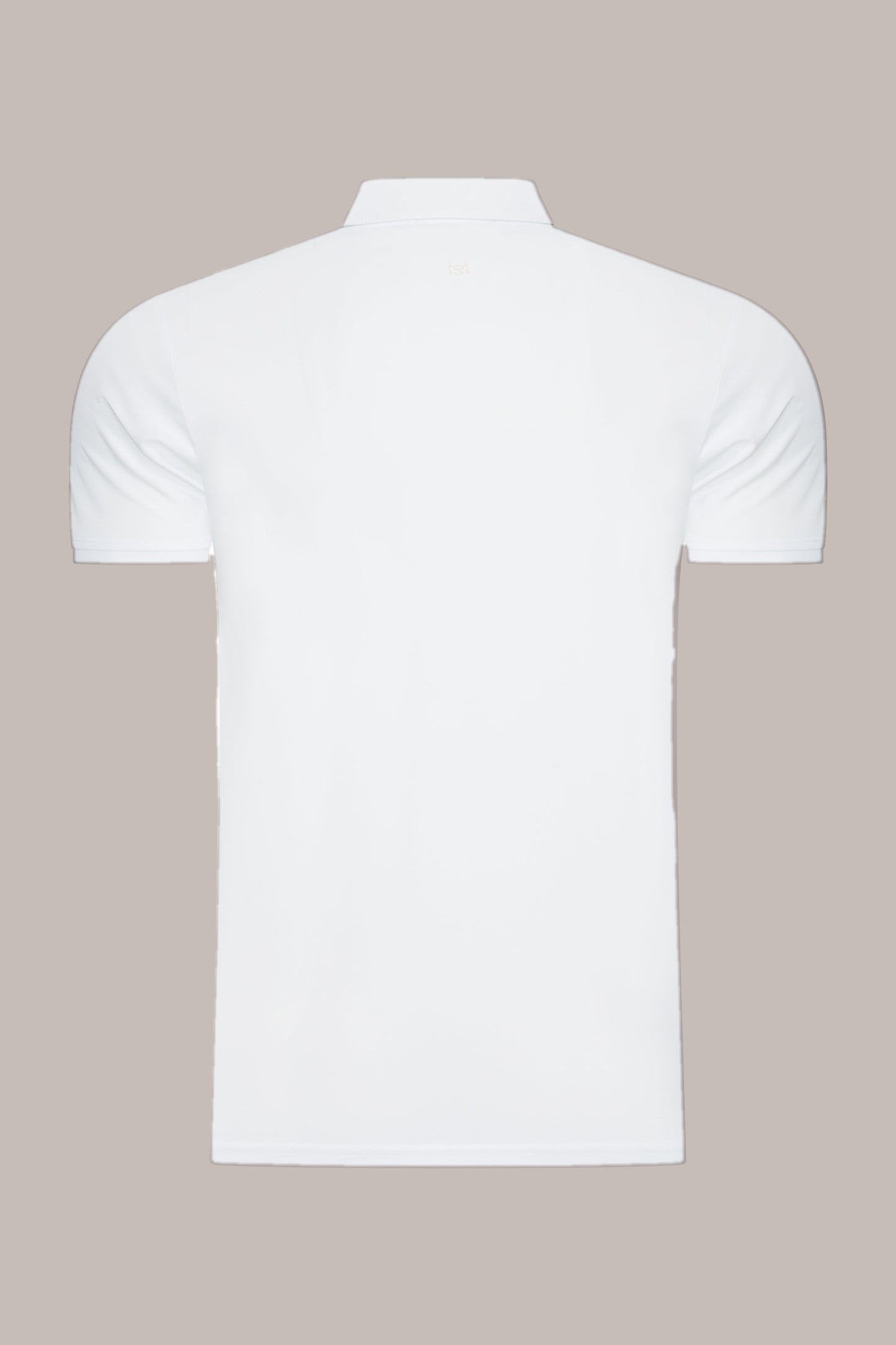 MAESON Polo Silktouch Pique Silk White — achteraanzicht